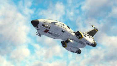 3D rendering of a fighter aircraft