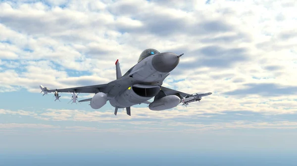 Rendering Fighter Aircraft — Stock Photo, Image
