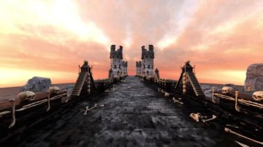 3D rendering of the skeleton castle