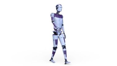 Yürüyen bir robotun 3 boyutlu canlandırması