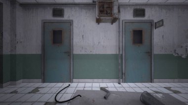 Terk edilmiş hastanenin 3D canlandırması