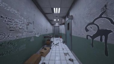 Terk edilmiş hastanenin 3D canlandırması