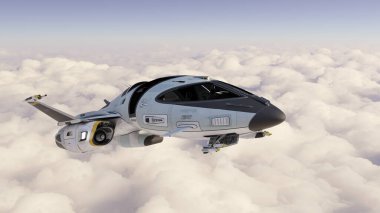 Bir uzay gemisinin 3d görüntülemesi