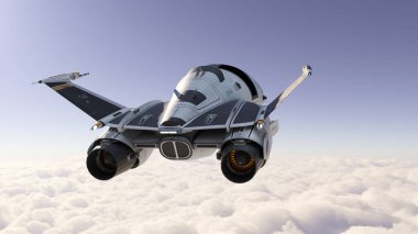 Bir uzay gemisinin 3d görüntülemesi