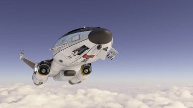 Bir uzay gemisinin 3d görüntülemesi