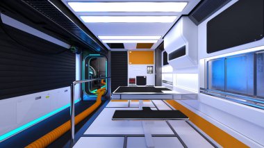 İçerideki uzay aracının 3B görüntülemesi