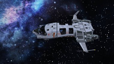 Bir uzay gemisinin 3d görüntülemesi