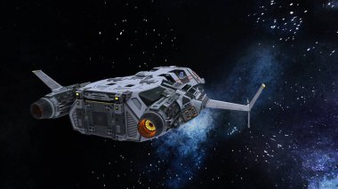 Bir uzay gemisinin 3d görüntülemesi