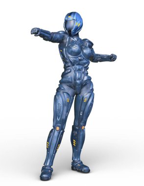 Bir siber kadının 3 boyutlu canlandırması