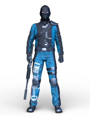 Maskeli askerin 3 boyutlu canlandırması