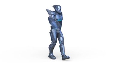 Yürüyen bir robotun 3 boyutlu canlandırması