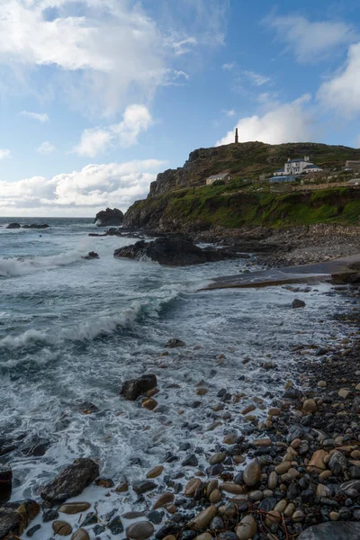 Sacerdotes Cala Cerca Cabo Cornualles Inglaterra Reino Unido Paisaje Marino — Foto de Stock