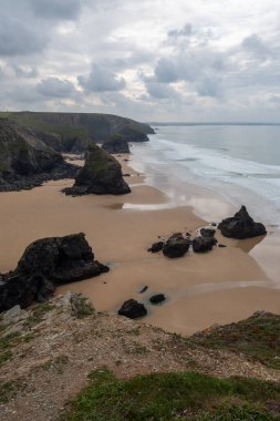 Bedruthan basamakları Cornwall İngiltere uçurumu 