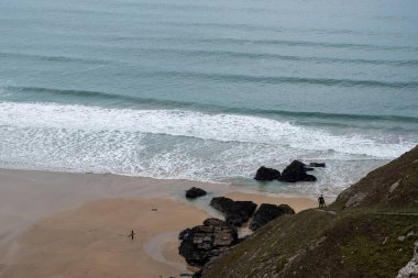 Bedruthan basamakları Cornwall İngiltere uçurumu 