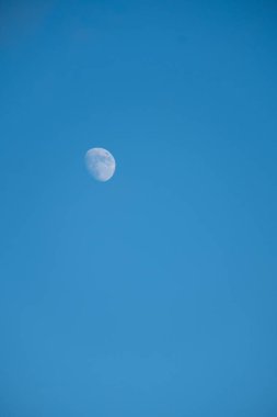 moon and a blue sky 