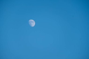 moon and a blue sky 