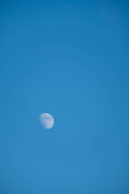 moon and a blue sky 