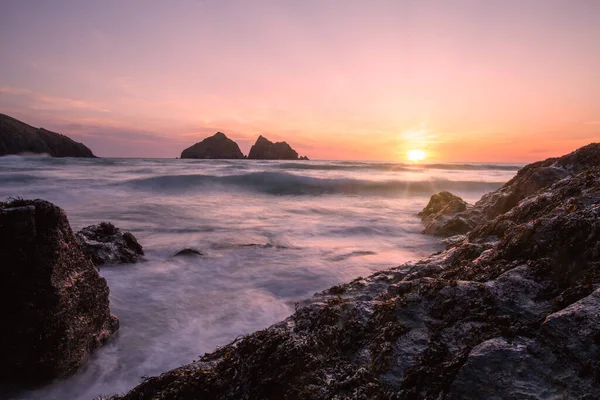 Hermoso Atardecer Sobre Mar — Foto de Stock