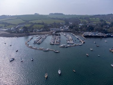 Mylor Harbour Cornwall İngiltere Hava Aracı