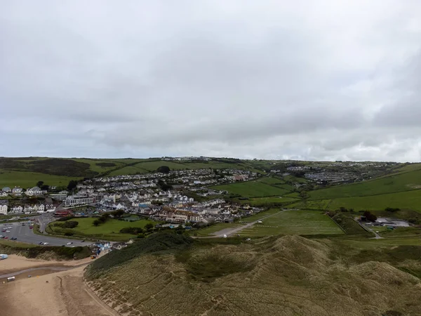 Woolacombe Beach Aerial Devon England — Stock Fotó