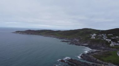 Woolacombe plajı insansız hava aracı Devon İngiltere İngiltere