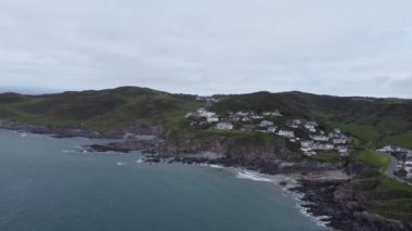 Woolacombe plajı insansız hava aracı Devon İngiltere İngiltere