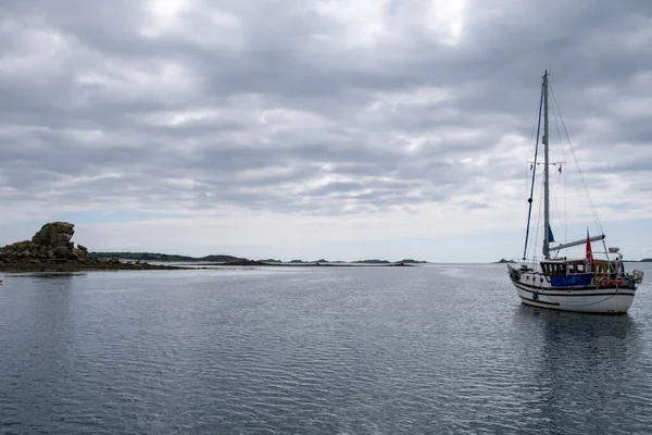 Scilly Nin Saint Martinleri Nin Yatı Arka Planda Doğu Adaları — Stok fotoğraf