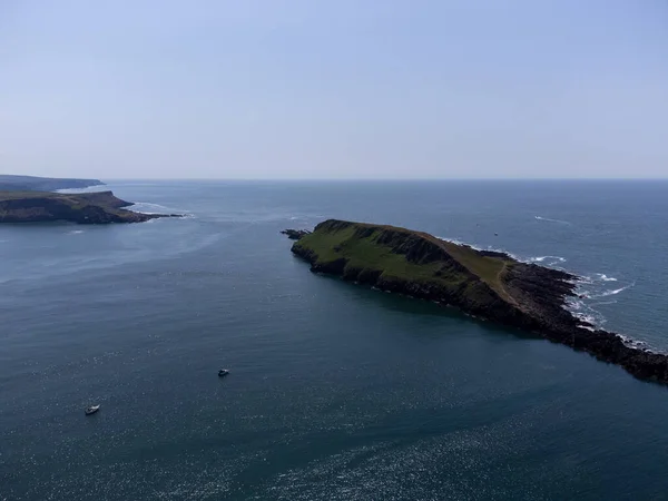 Het Wormshead Eiland Wales Luchtafweerdrone — Stockfoto