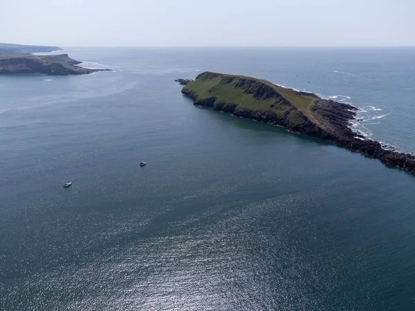 Αψιθιά Νησί Ουαλία Εναέρια Drone — Φωτογραφία Αρχείου