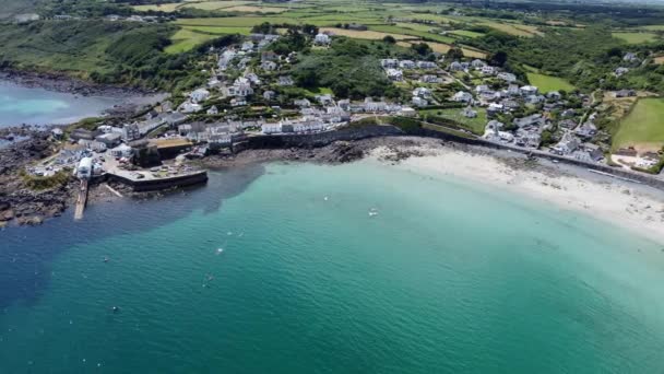 Coverack Air Cornwall England Aerial Drone — Video