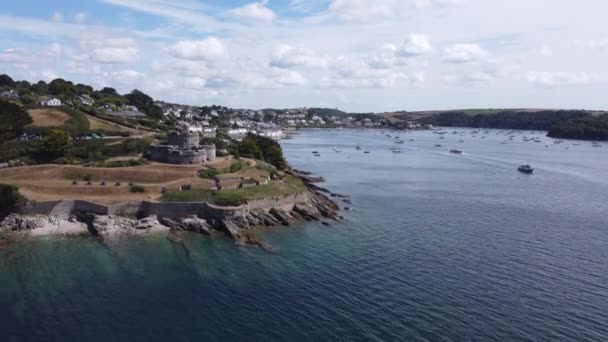 Mawes Desde Aire Cornwall England — Vídeo de stock