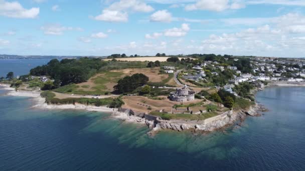 Mawes Desde Aire Cornwall England — Vídeos de Stock