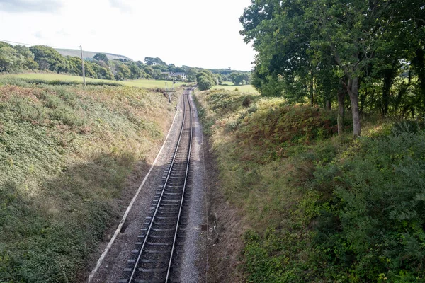 Linea Ferroviaria Vicino Swanage Dorset — Foto Stock