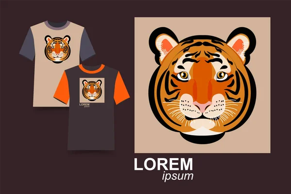 Portrait of a beautiful strong tiger. The illustration will be relevant all this year. It can be used to decorate clothes, stationery, stickers and postcards. Portrait of the symbol of the coming year. Promises a good bountiful year