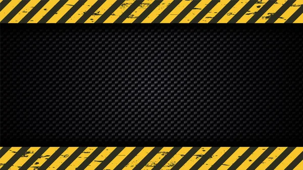 Abstract Construction Background Black Yellow Stripes Vector Ilustration — Stockvector