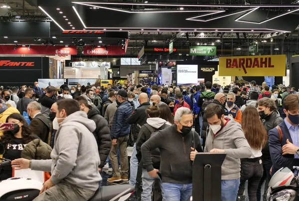 Pueblos Eicma Exposición Internacional Motocicletas Lombardía Italia — Foto de Stock