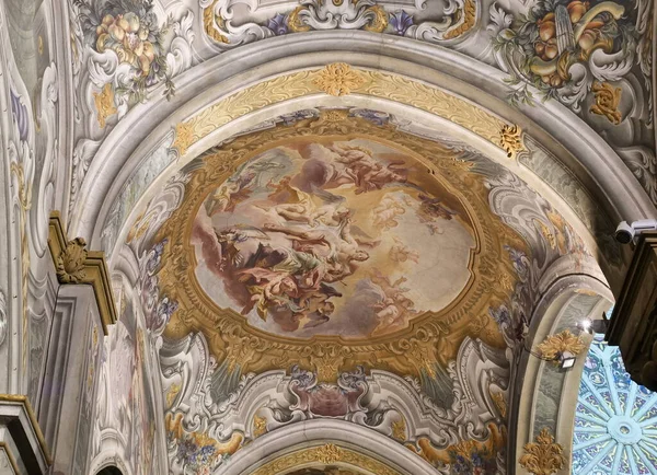 Frescoes San Giovanni Battista Basilic Dome Monza Lombardy Italy — стокове фото