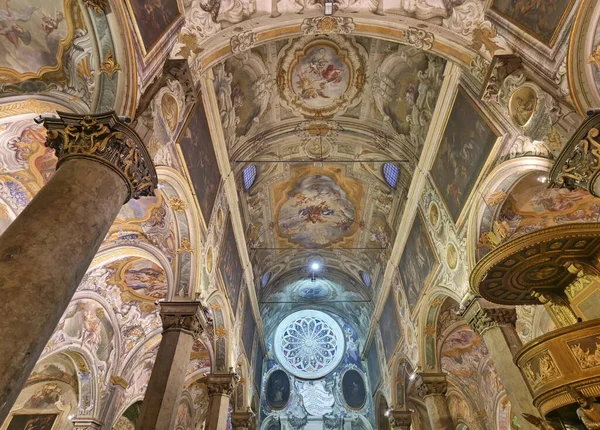 Frescoes San Giovanni Battista Basilic Dome Monza Lombardy Italy — стокове фото
