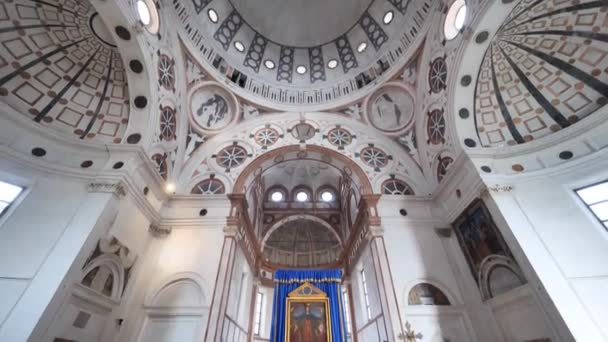 Internal Church Santa Maria Delle Grazie Architecture Art Works Lombardy — Stockvideo