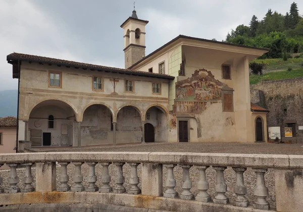 Cantiere Paesaggio Della Chiesa Santa Maria Assunta Clusone Lombardia Italia — Foto Stock