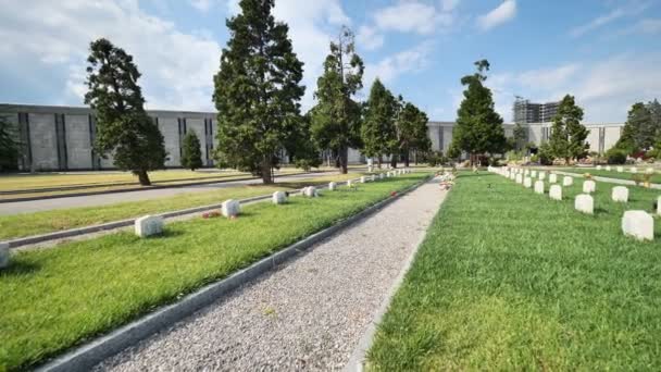 Milán Italia Mayo 2022 Campo Cementerio Musocco Milán Donde Fueron — Vídeos de Stock
