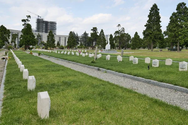 Campo Cementerio Musocco Milán Donde 128 Personas Desconocidas Víctimas Covid — Foto de Stock
