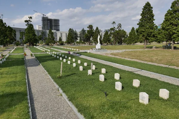 Campo Cementerio Musocco Milán Donde 128 Personas Desconocidas Víctimas Covid — Foto de Stock