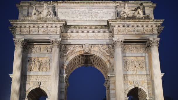 Arch Peace Μιλάνο Ιταλία — Αρχείο Βίντεο