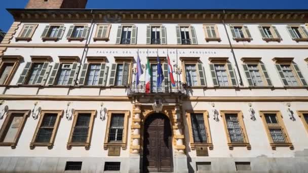 Der Palazzo Natta Ist Ein Historischer Adelspalast Der Stadt Novara — Stockvideo