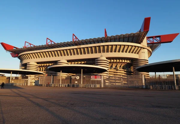 주세페 Stadio Giuseppe Meazza 이탈리아 밀라노에 경기장으로 인테르 나치오 홈구장이다 — 스톡 사진