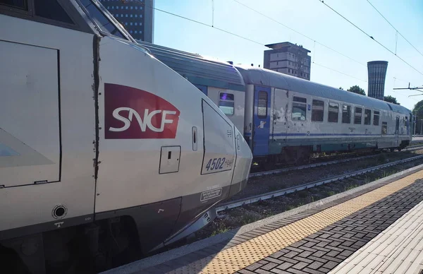 Hochgeschwindigkeitszug Paris Mailand Sncf Tgv Lyria Bahnhof Porta Garibaldi Mailand — Stockfoto
