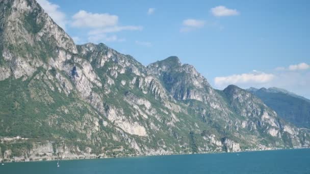 Iseo Lake Landscape Riva Solto Location Bergamo Lombardy Italy — Stockvideo