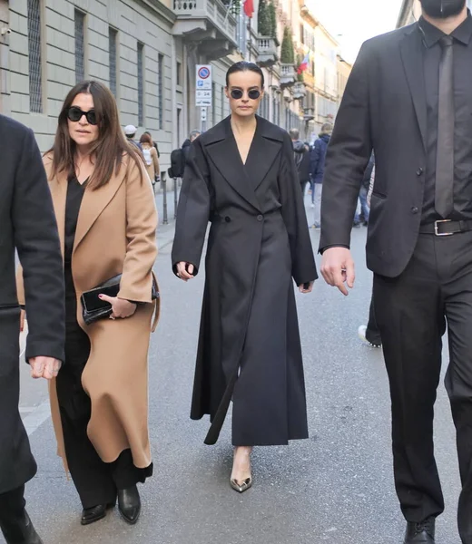 Kasia Smutniak Walking Street Armani Fashion Show Milano Fashion Week —  Fotos de Stock