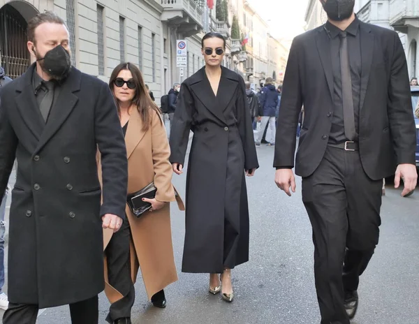 Kasia Smutniak Walking Street Armani Fashion Show Milano Fashion Week — Stock fotografie